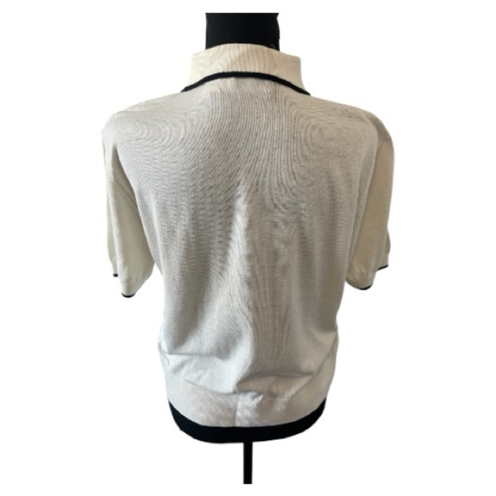 Ralph Lauren Ivory Knit Ruffle Polo Top – Size XL l Poshmark - Picture 4 of 6